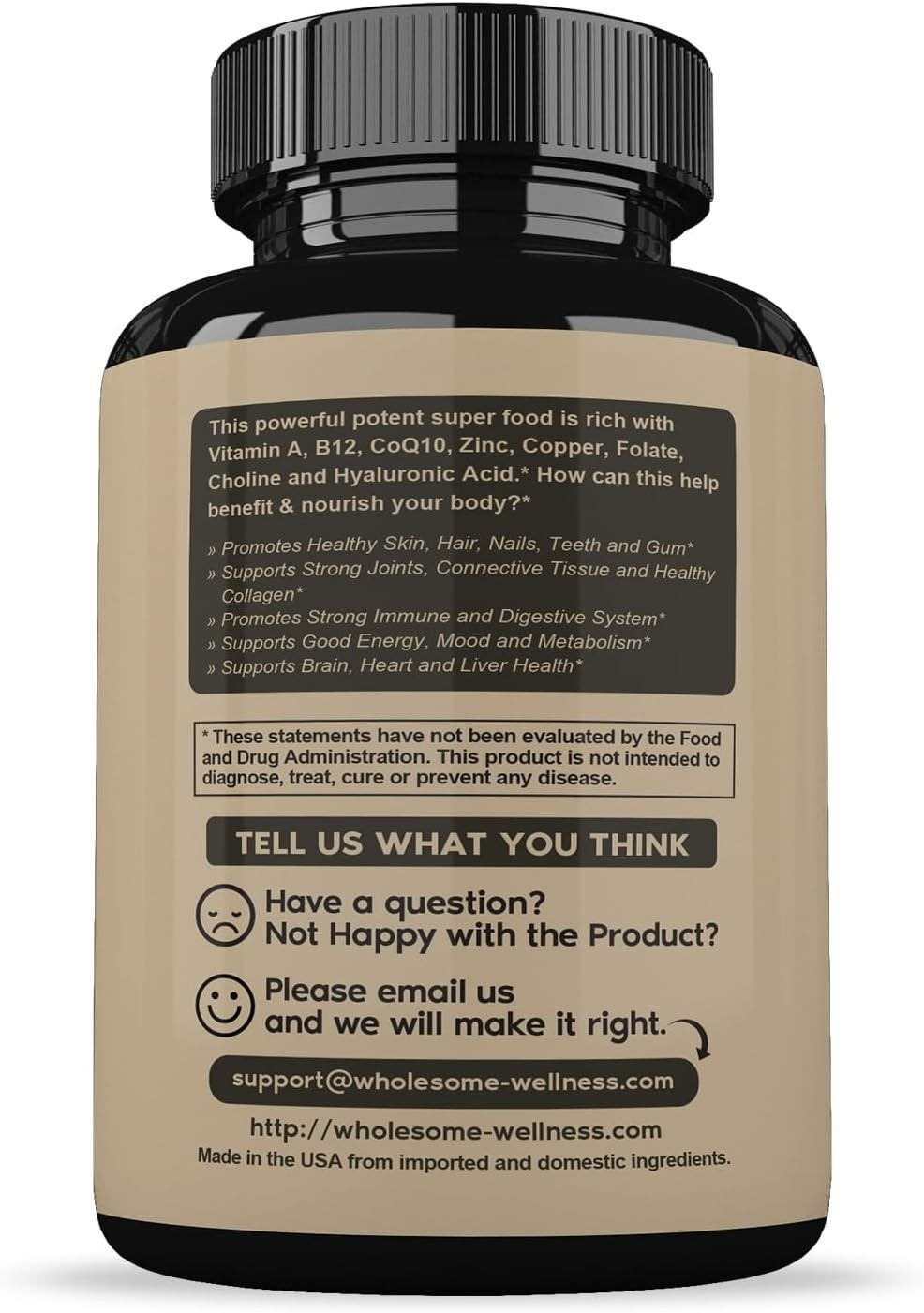Wholesome Wellness Grass-Fed Desiccated Beef Liver – 180 Capsules Each Pack of 2