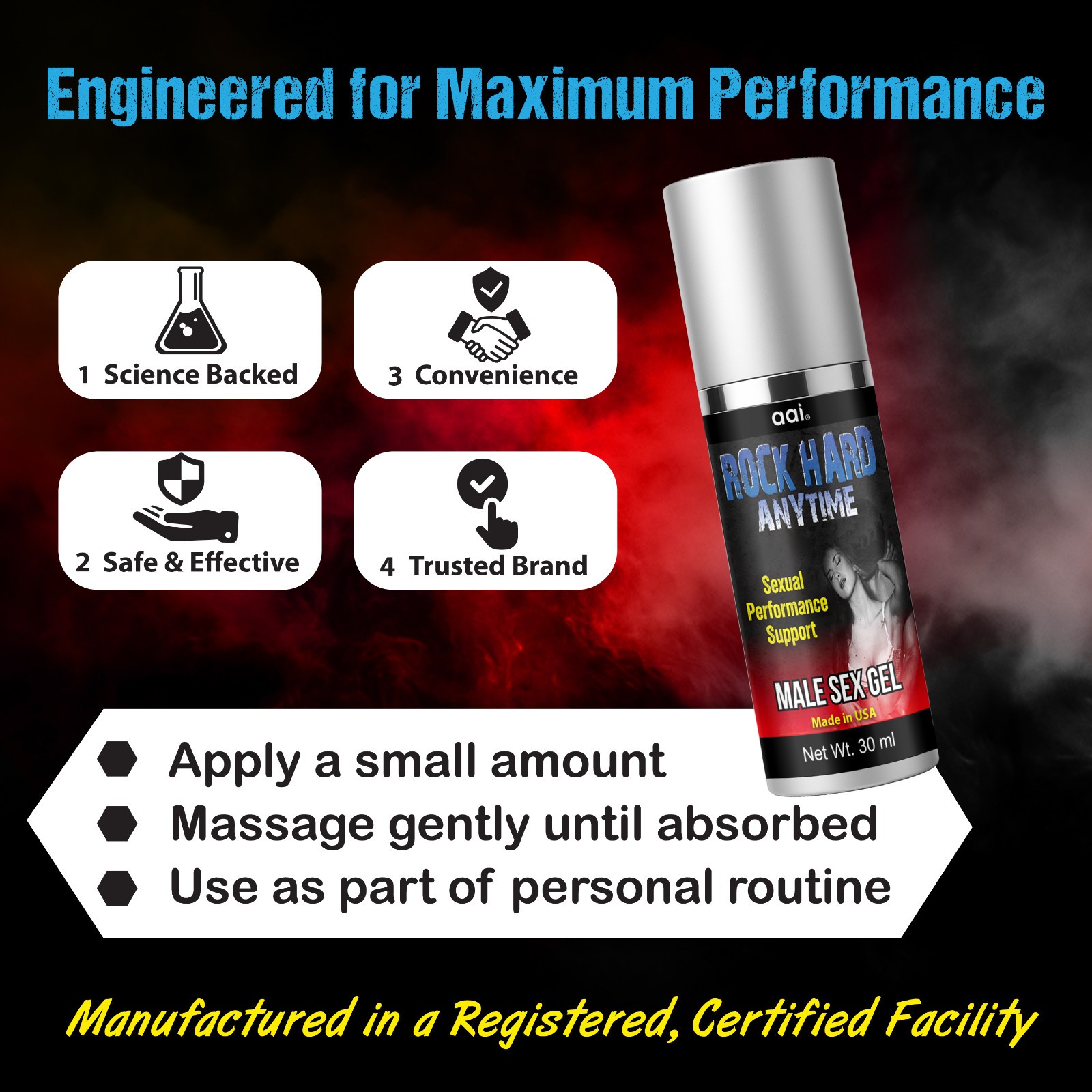 Male Enhancement Gel Delay Support Intimacy Care Cream Sex Delay For Men Arousal