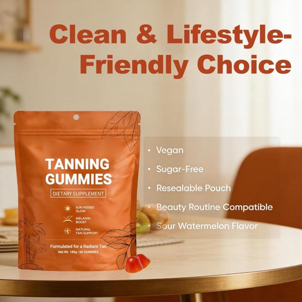 Daily Tanning Gummies Vitamin Blackening Gummies – Enhance Skin Melanin US