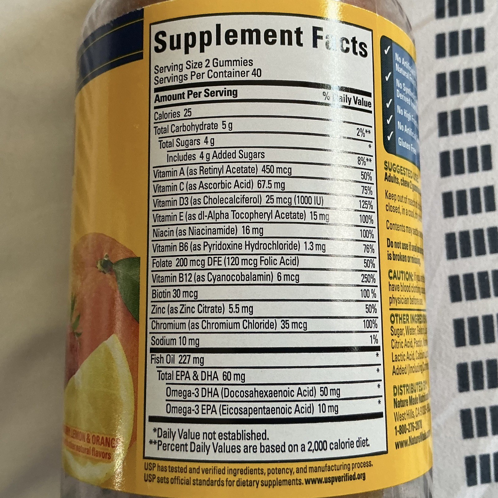 Nature Made Multi Plus Omega-3 for Him Gummies 80 Exp 11/26