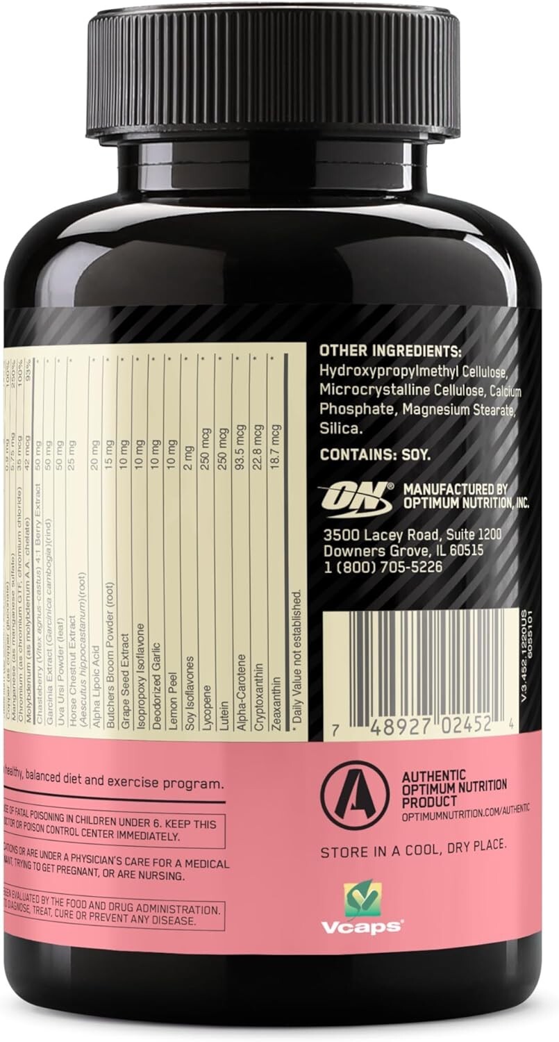 Optimum Nutrition Opti-Women MultiVitamin Capsules – 120 Count