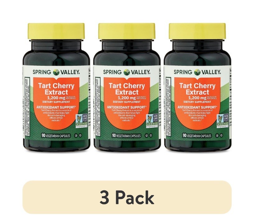 Spring Valley Tart Cherry Extract Dietary Supplement, 1200 Mg, 90 Count, 3P