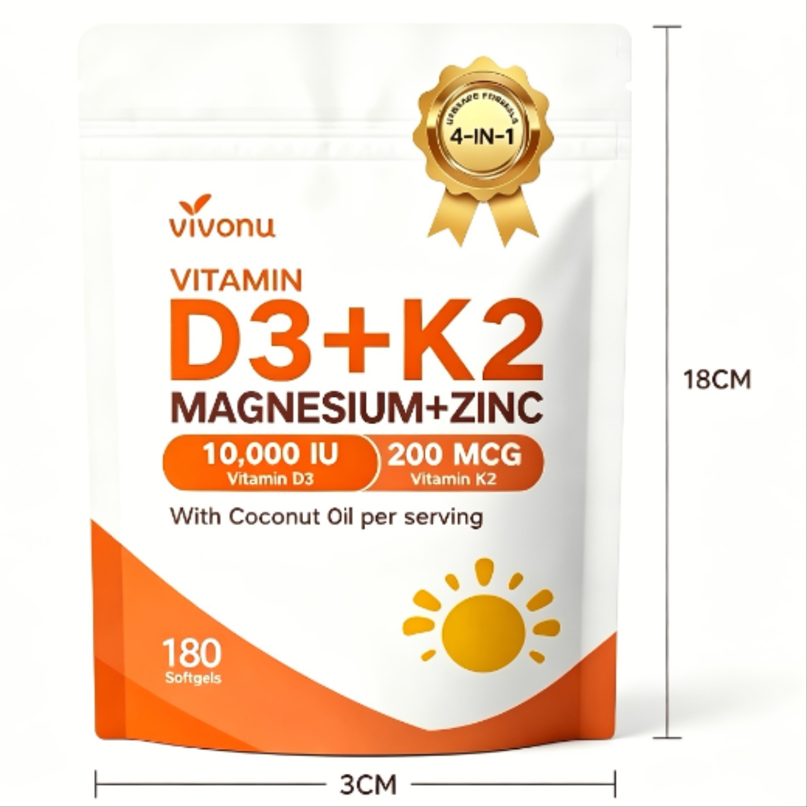 Vitamin D3 K2 Magnesium Zinc Softgel Cardiovascular Health Support Support