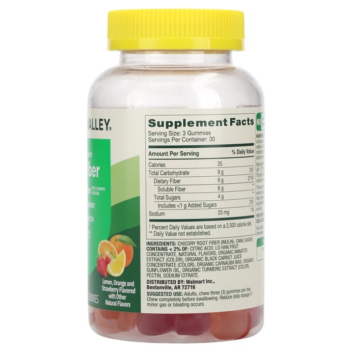 Spring Valley Adult Daily Fiber Dietary Supplement, 90 Gummies