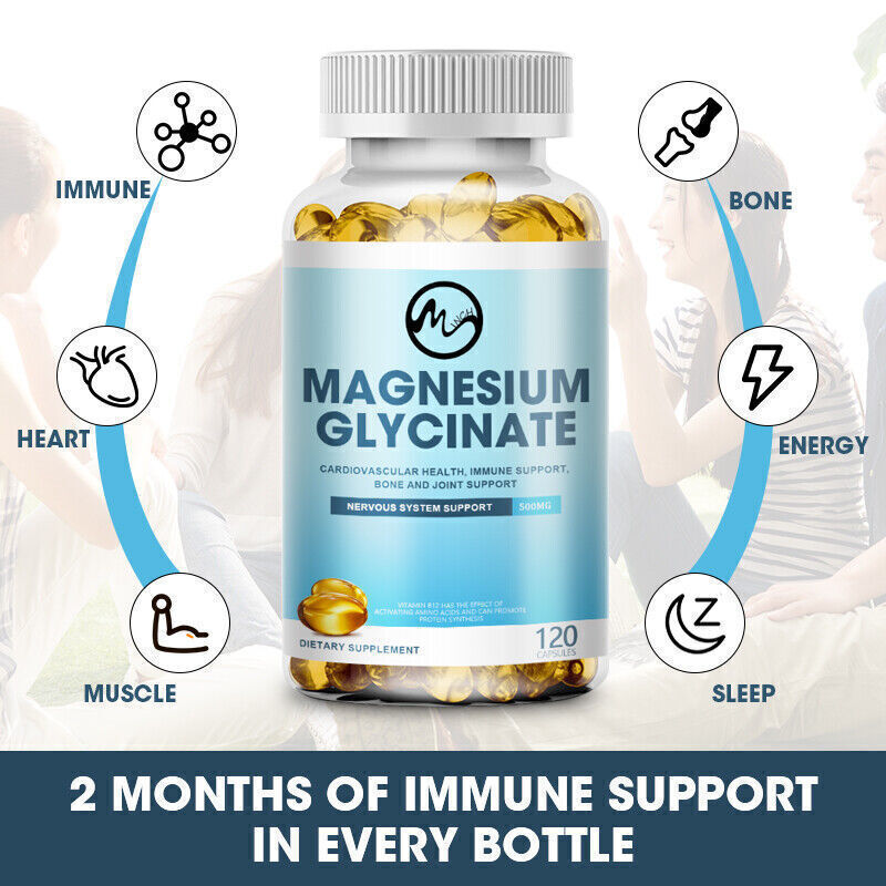 3Pack Magnesium Glycinate High Absorption,Improved Sleep,Stress & Anxiety Relief