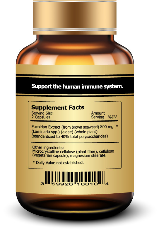 Fucoidan, Antioxidation, Detoxifies Body, Boosts Immune System, 100% Pure Brown