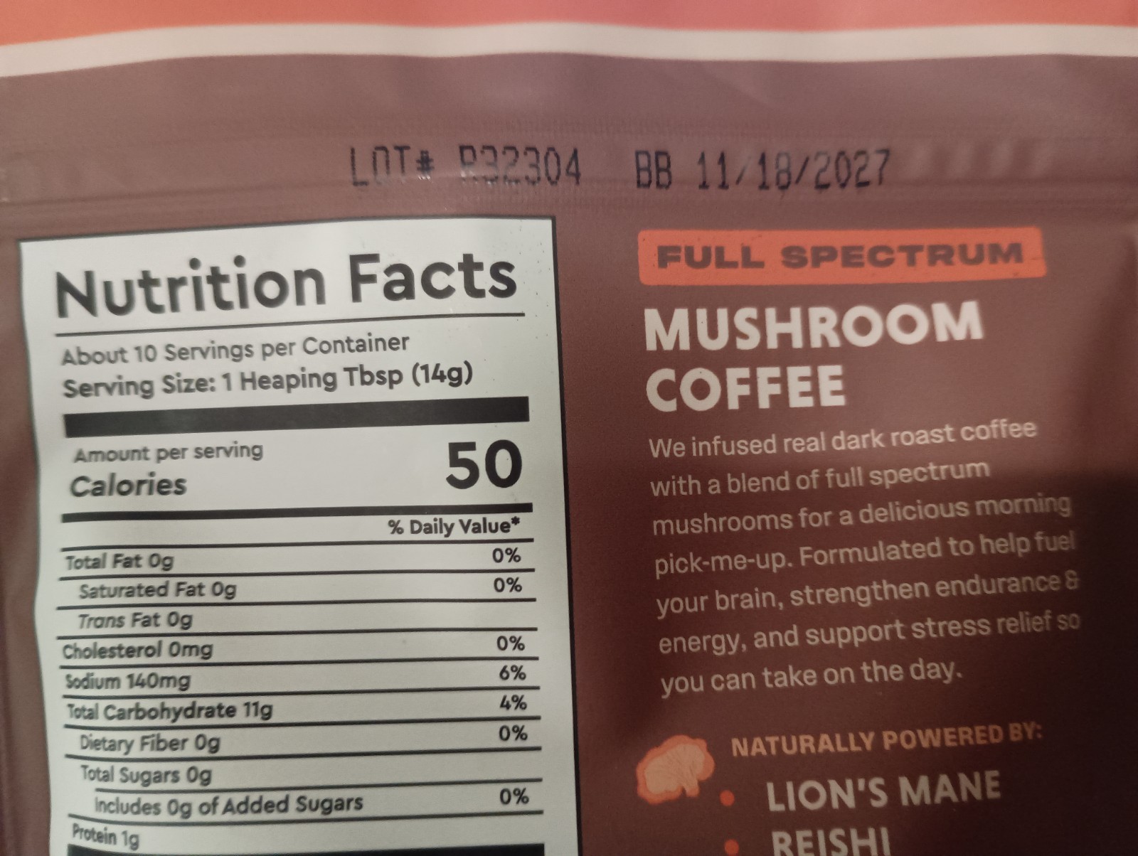 Shroomology™ Full Spectrum Mushroom Coffee Dark Roast 5 Oz Non GMO, Vegan & GF