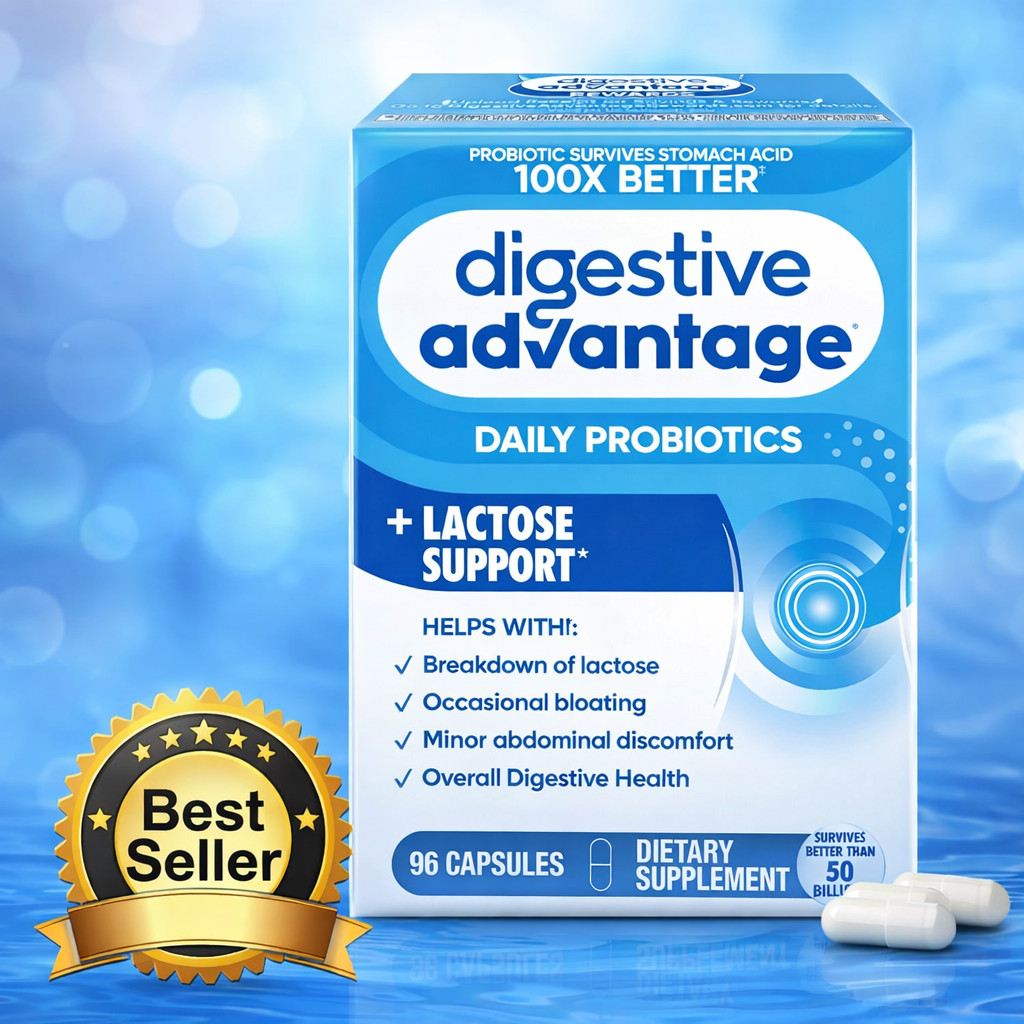 Digestive Advantage Lactose Defense Capsules (96 Count In A Box), Helps Breaks..