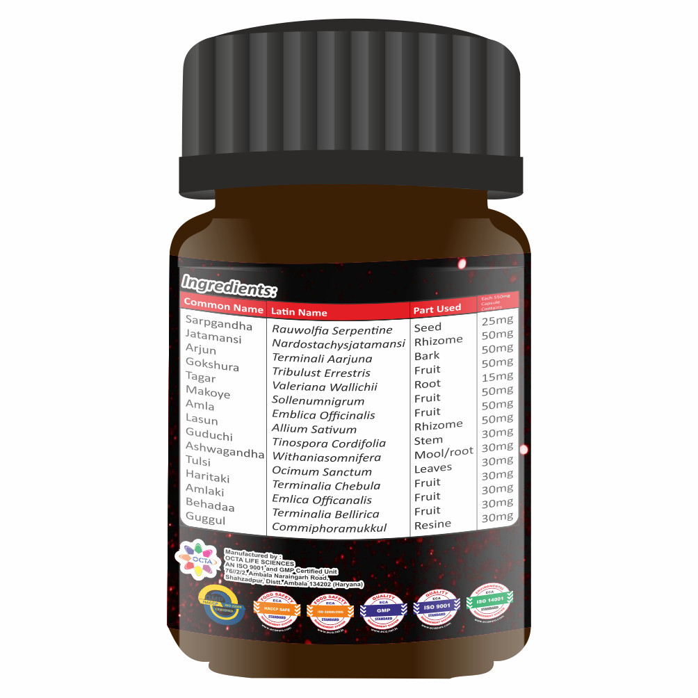 30M B.P. Herbal Ayurvedic Capsules | Heart & Cholesterol Wellness Support