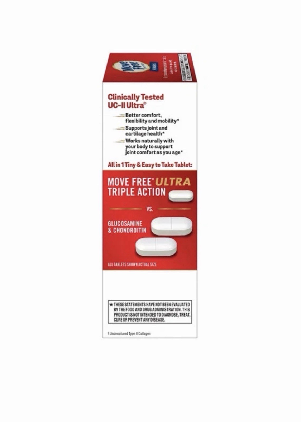 Schiff Move Free Ultra 3X Triple Action 75 Tablets NEW !