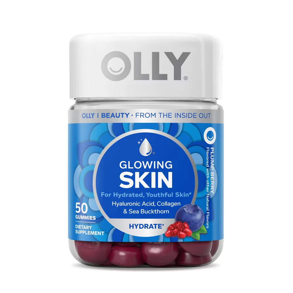 OLLY Glowing Skin Collagen Chewable Gummies – Berry – 50 ct | Exp: 10/2026+