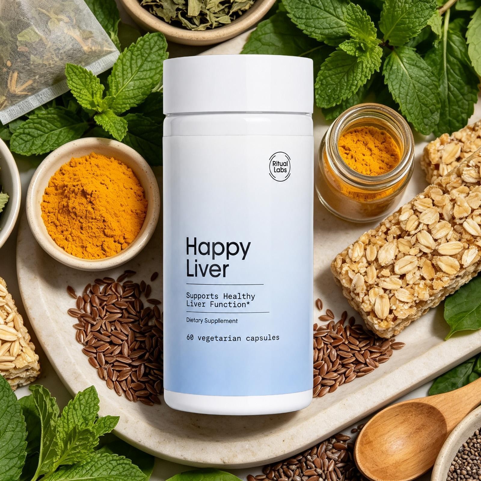Happy Liver by Ritual Labs 60 Vegetarian Caps Dietary Supplement Healthy Liver