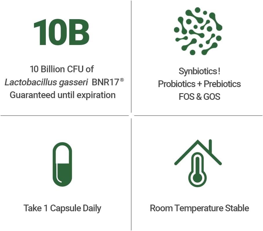 Bnrthin S30, Lactobacillus Gasseri BNR17, 10 Billion CFU Guaranteed, 30Capsules