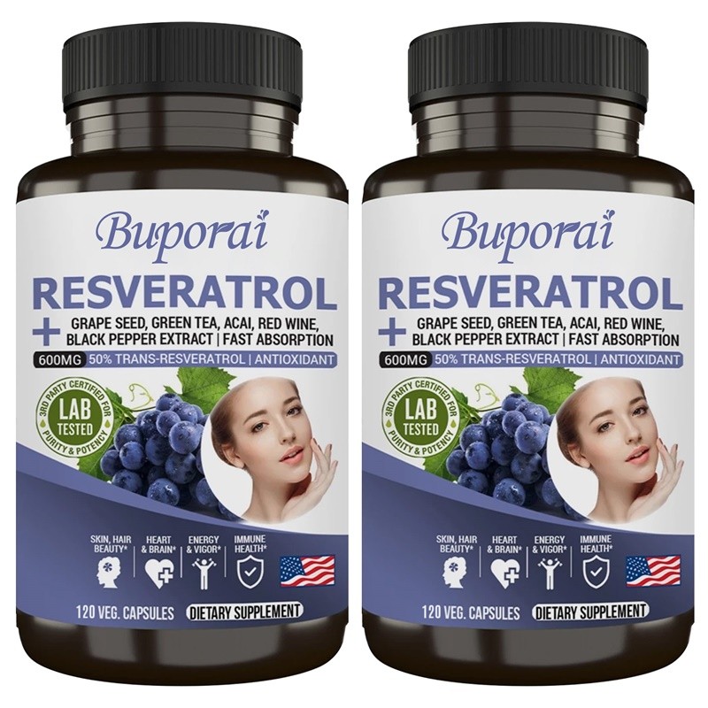 Resveratrol 240pcs,Anti-Aging,Promotes Cellular Health,Improve Energy & Vitality