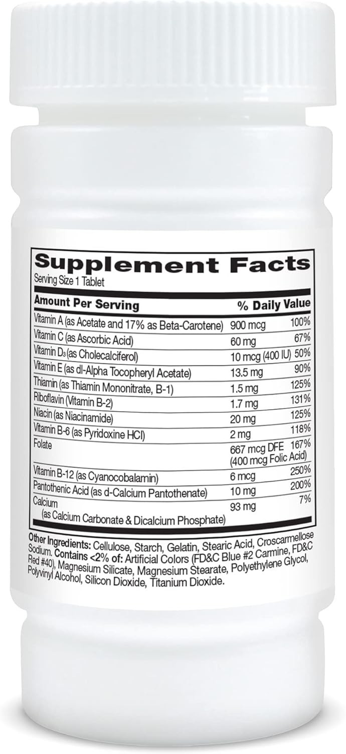 Keto-Friendly One Daily Essential Multivitamin Tablets – 100 Count, Gluten-Free