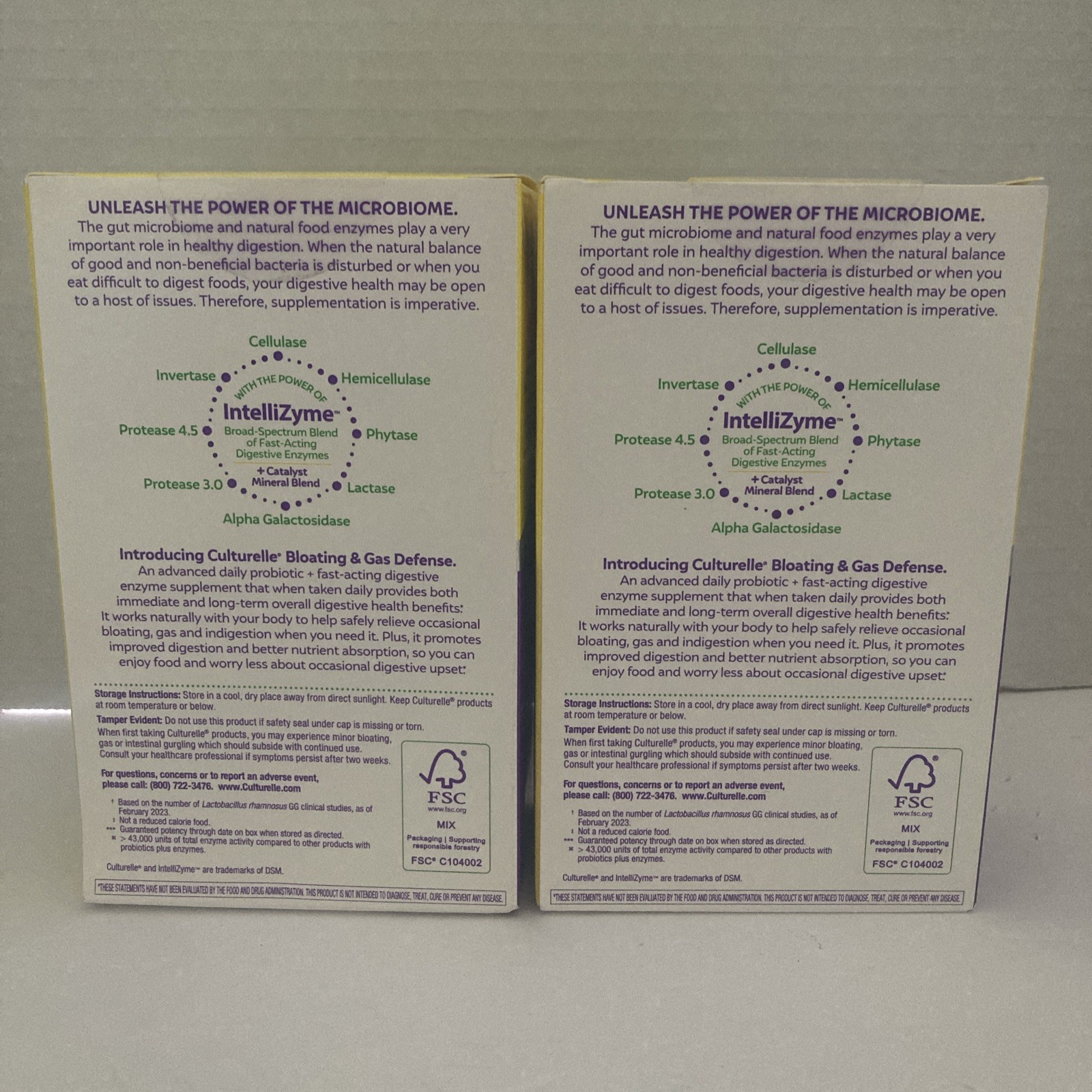 2X Culturelle Probiotics Bloating & Gas Defense 30 VegetarianCaps Ea EXP 06/2026