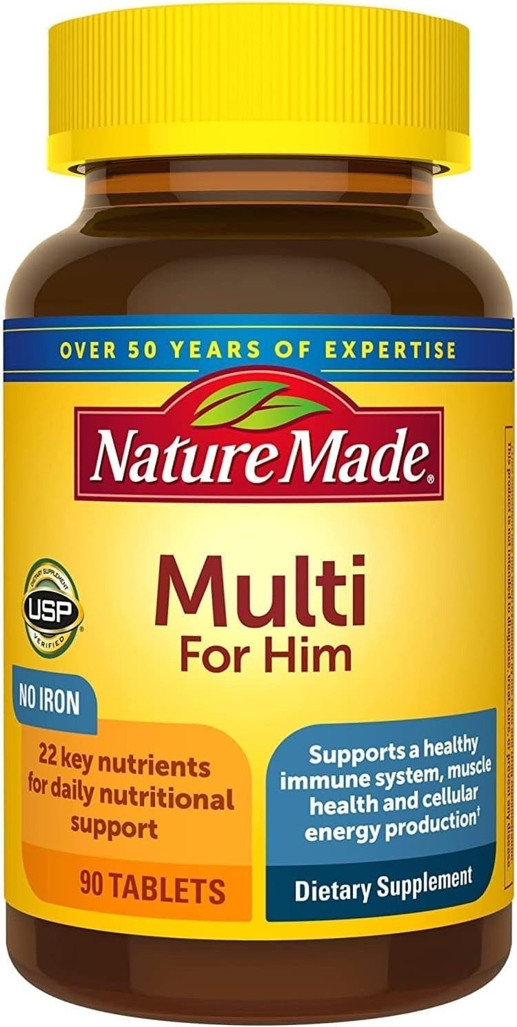 Nature Made Multivitamin for Him, Daily Nutritional Support, 90 Tablets