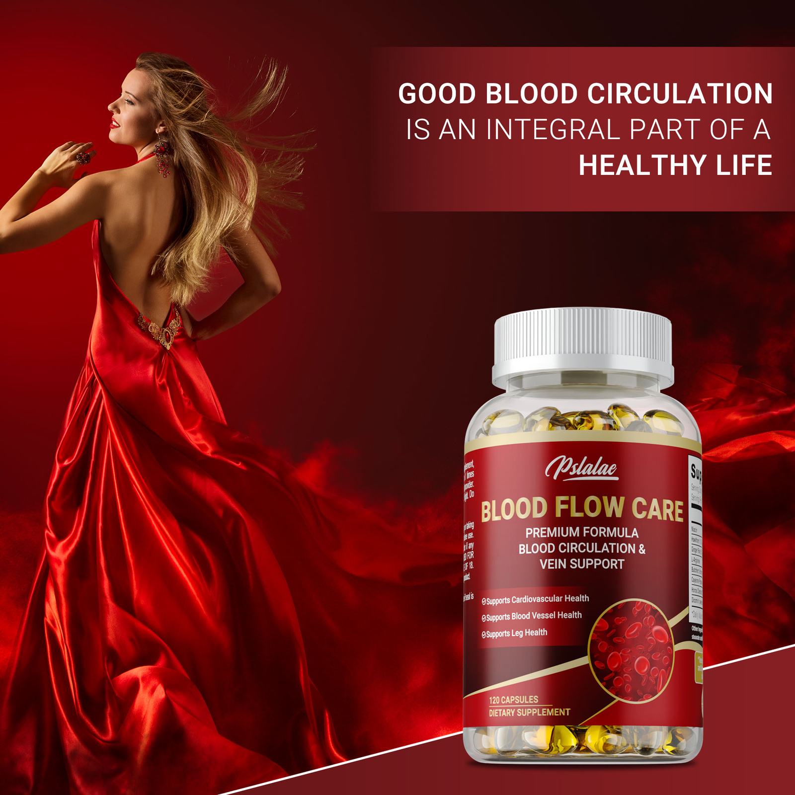 Blood Flow Care – Hawthorn, L-Arginine, Cayenne Pepper, Blood Pressure Support