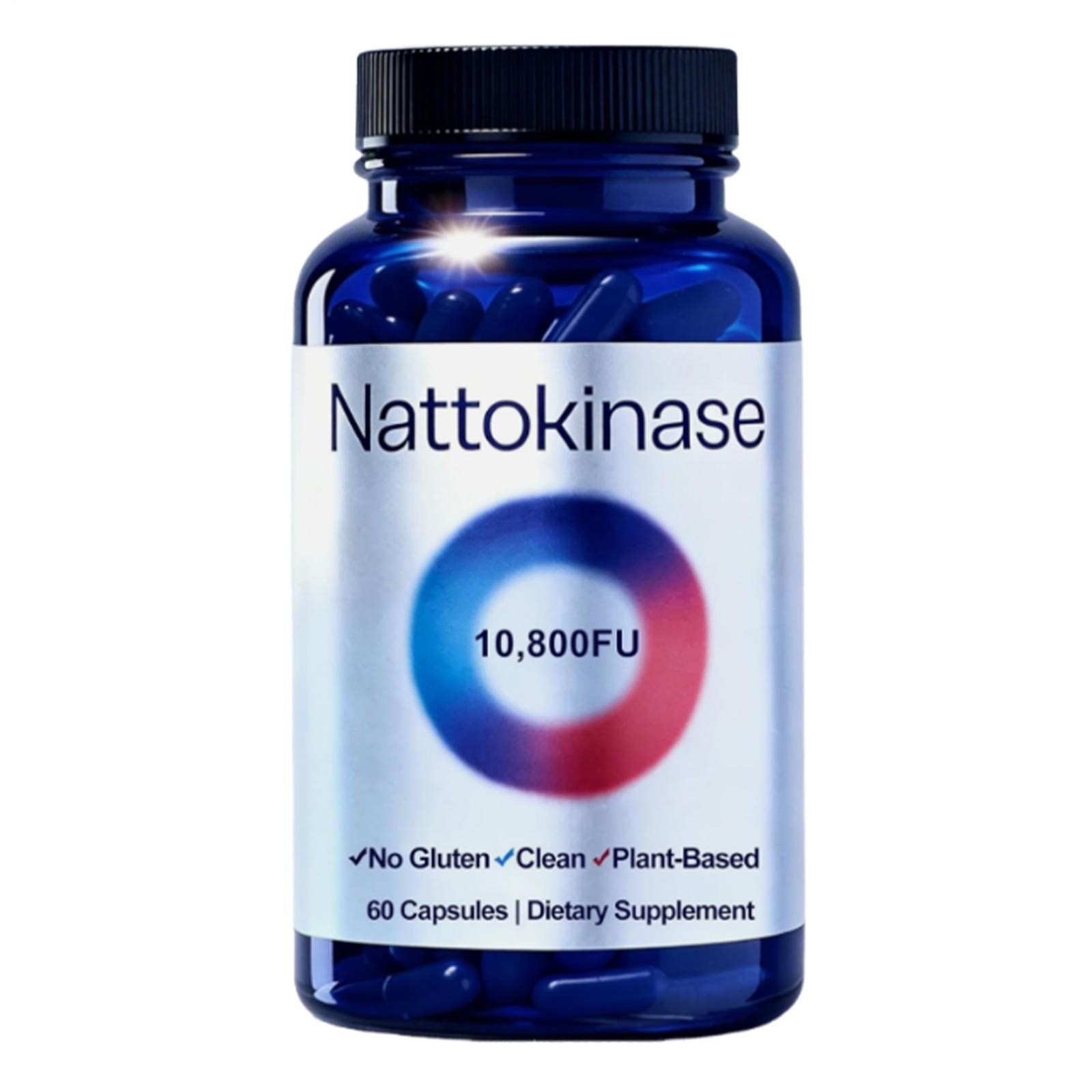 2 Pack Nattokinase Supplement – 10800 FU 60 Capsules Pure & Vegan, Gluten Free