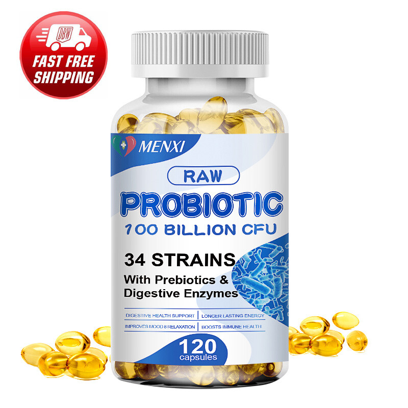 120 Digestive Enzymes Prebiotic & Probiotics Gas, Constipation & Bloating Relief