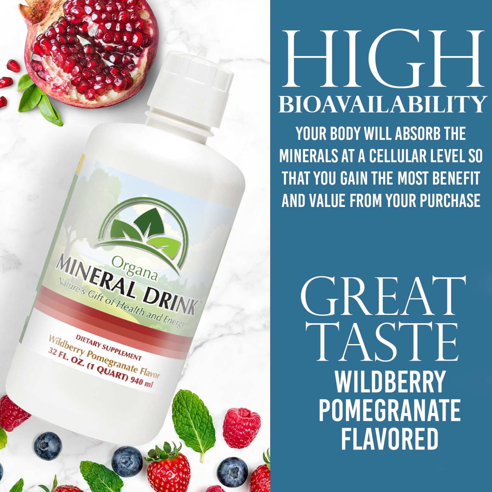 ✅ Organic Plant Derived Trace Minerals 32 oz Bottle – Colloidal Minerals
