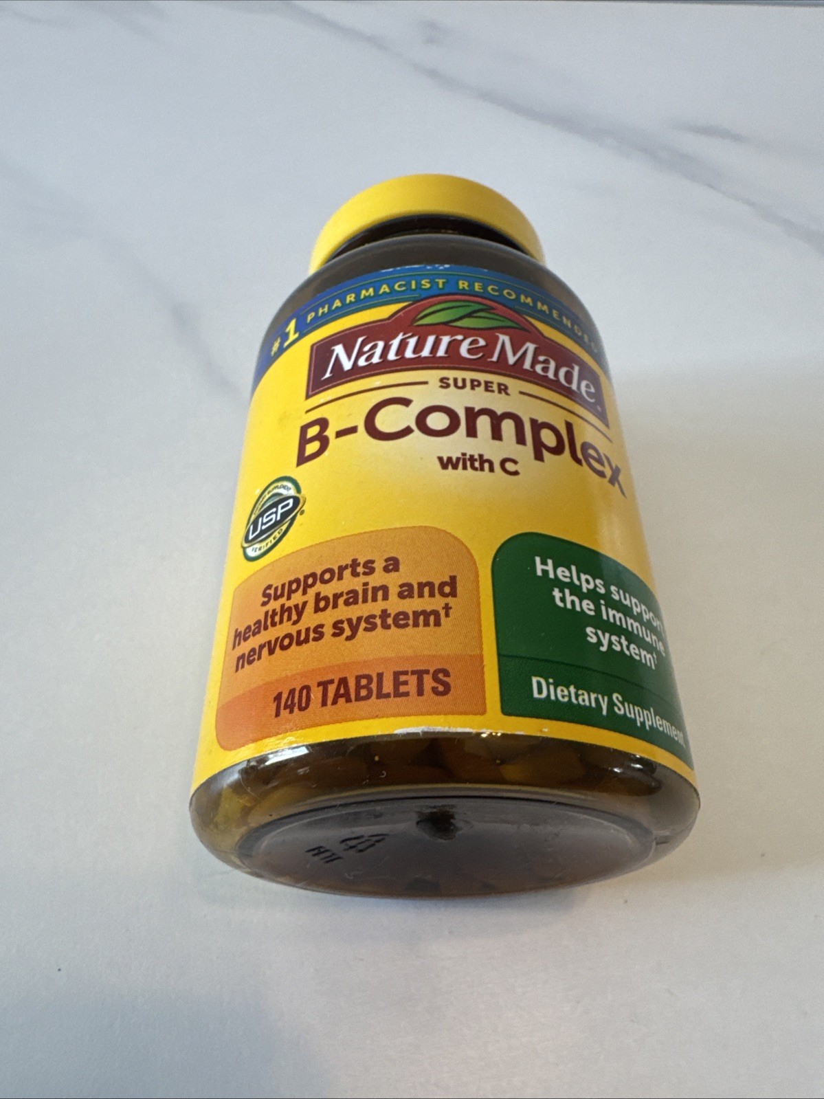 Nature Made Super B-Complex with C Dietary Supplement 140 Tablets Exp 10/2027