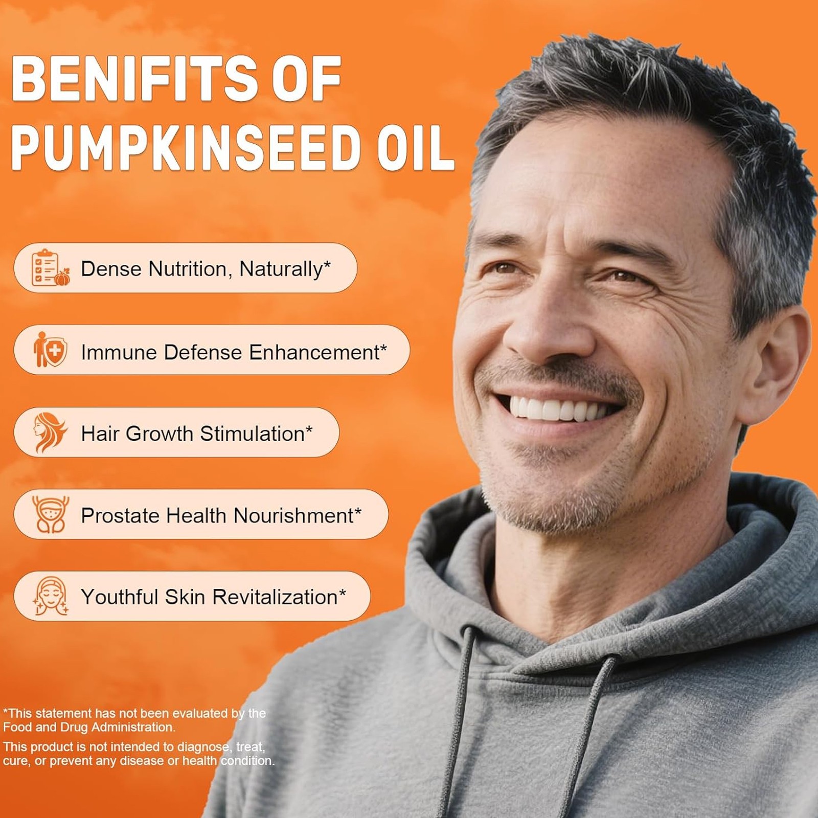 Pumpkin Seed Oil Capsules with Saw Palmetto 3000mg | 120 Softgels | Cold Pressed