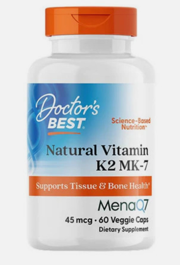 Doctor’s Best Natural Vitamin K2 MK-7 With MenaQ7 60 Veggie Caps EXP 08/2026