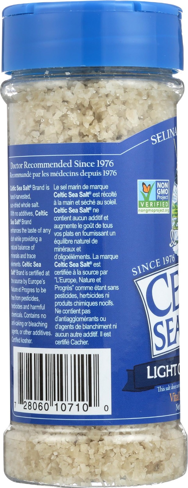 Light Grey Celtic Sea Salt Shaker – Easy to Use, Large 8 Ounce (Pack of 1)