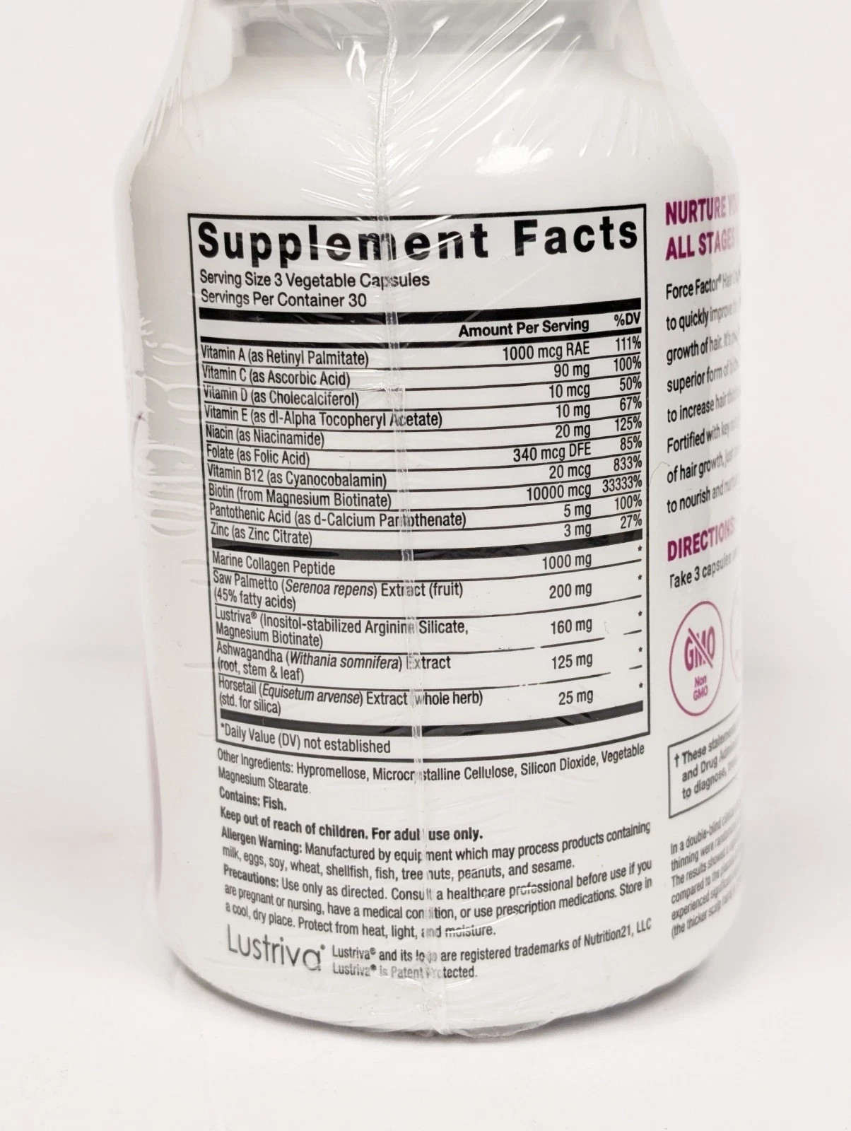 2 Bottles Force Factor Hair Growth Accelerator Capsules, 180 Count Free Shipping