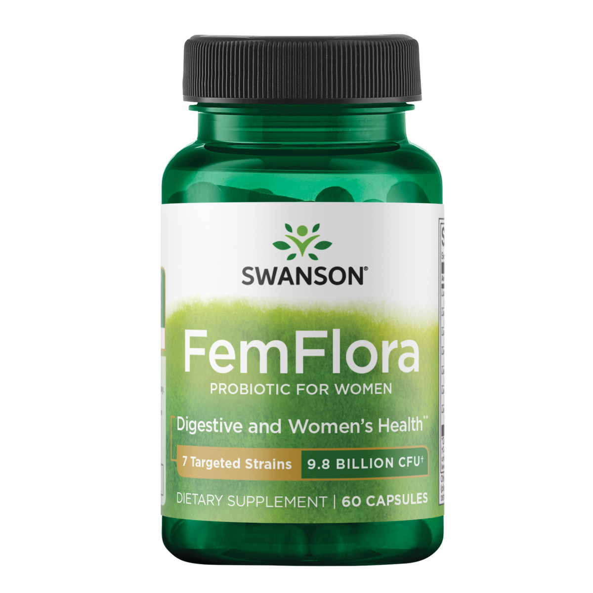 Swanson Probiotics Femflora Probiotic for Women 9.8 Billion Cfu Capsule 60ct