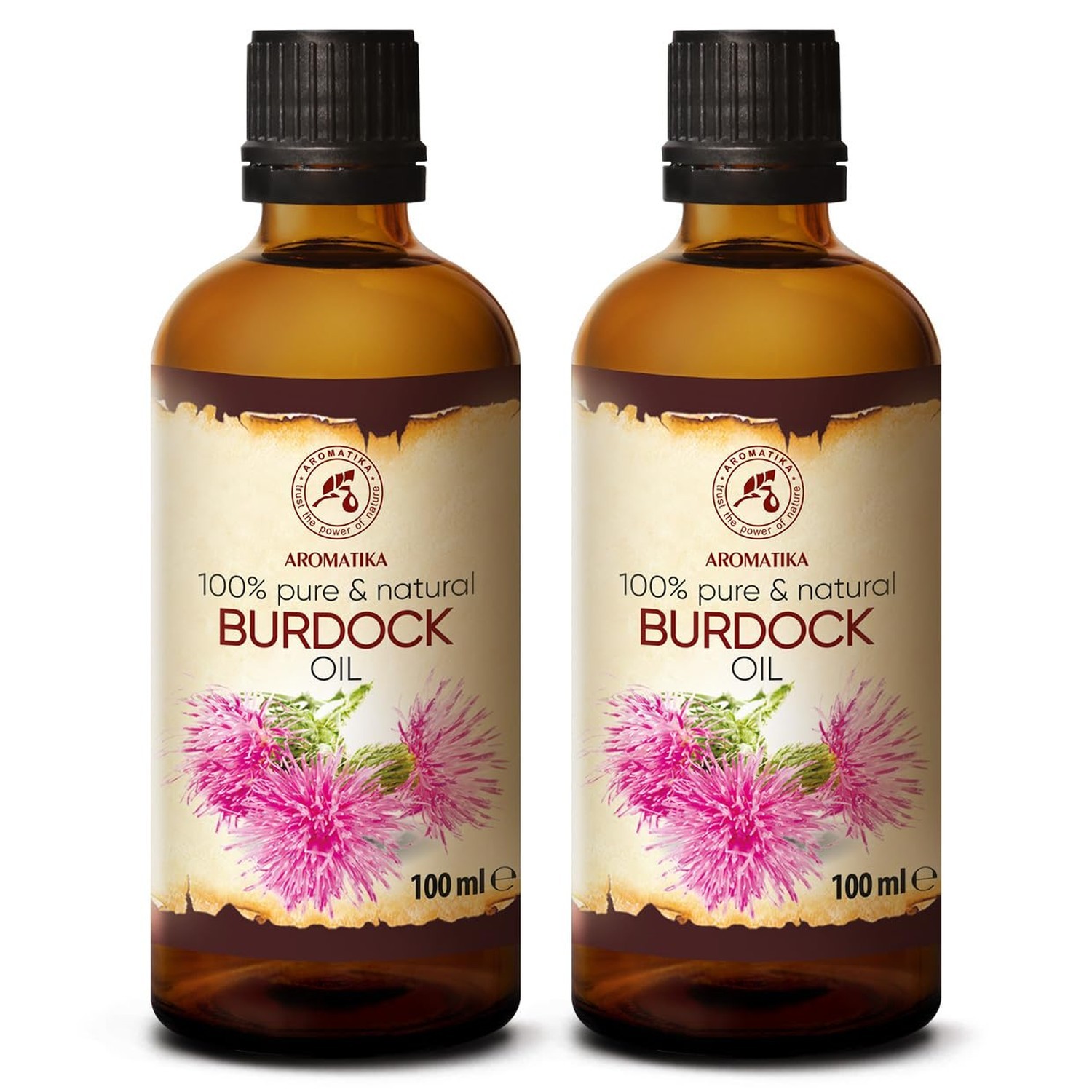 AROMATIKA Burdock Root Oil set 2 x 3.4 Fl Oz – 6.8 Fl Oz – 100% Pure & Natura…