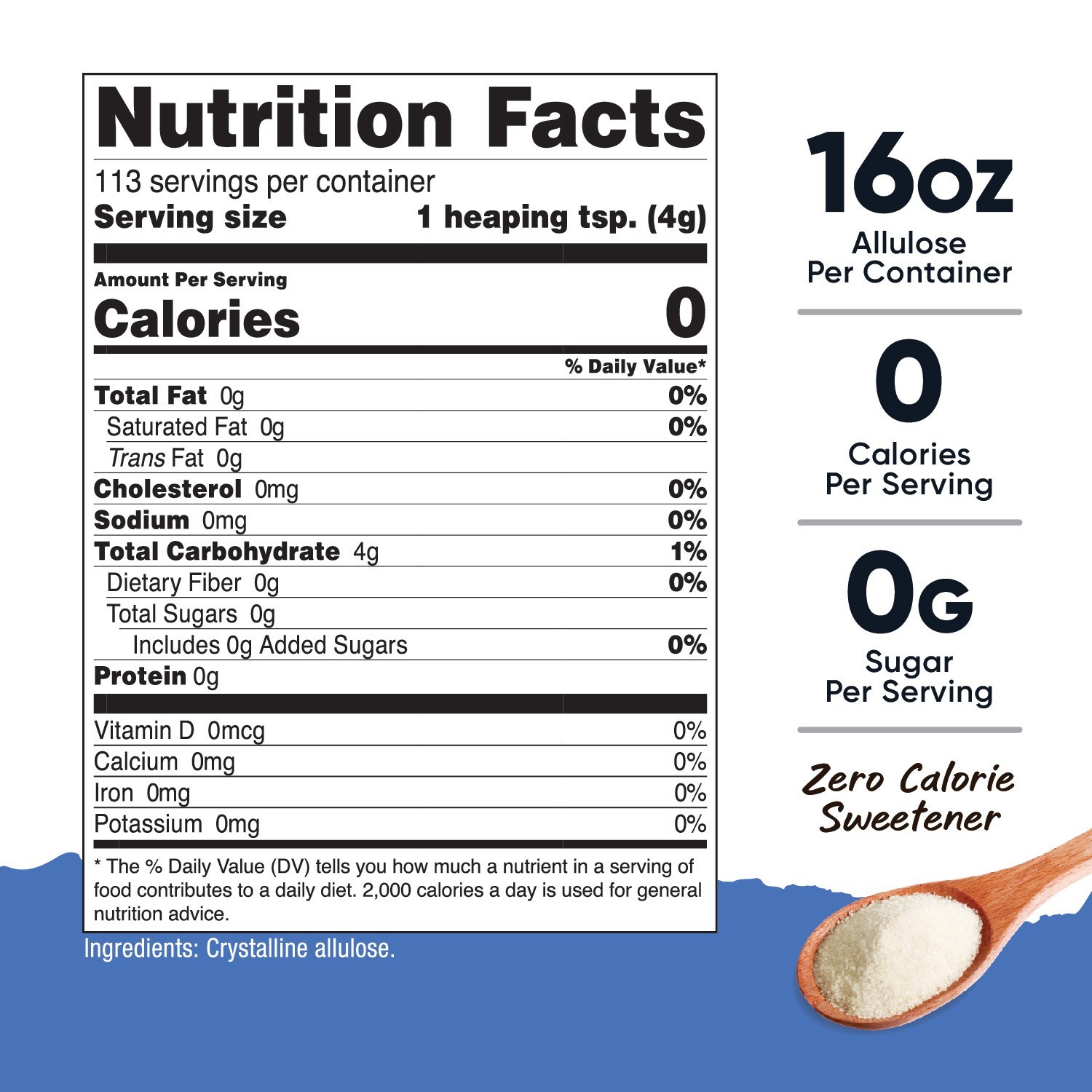 Nutricost Allulose Sweetener (1lb) – KETO Sugar, Natural Sugar Alternative