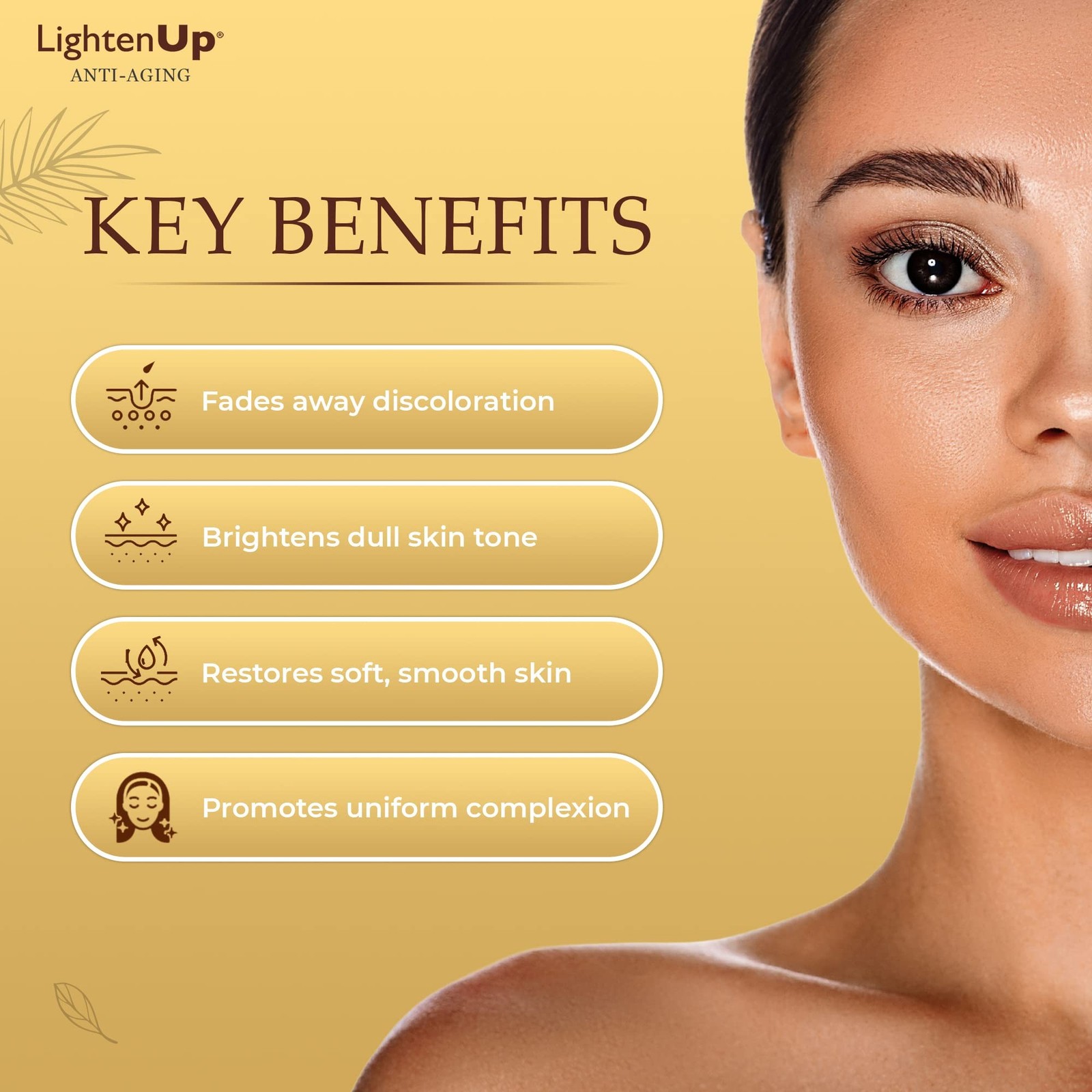 OMIC Lighten-Up Anti-Aging, Skin Brightening Cream – 4.4 fl oz / 100 ml – wit…