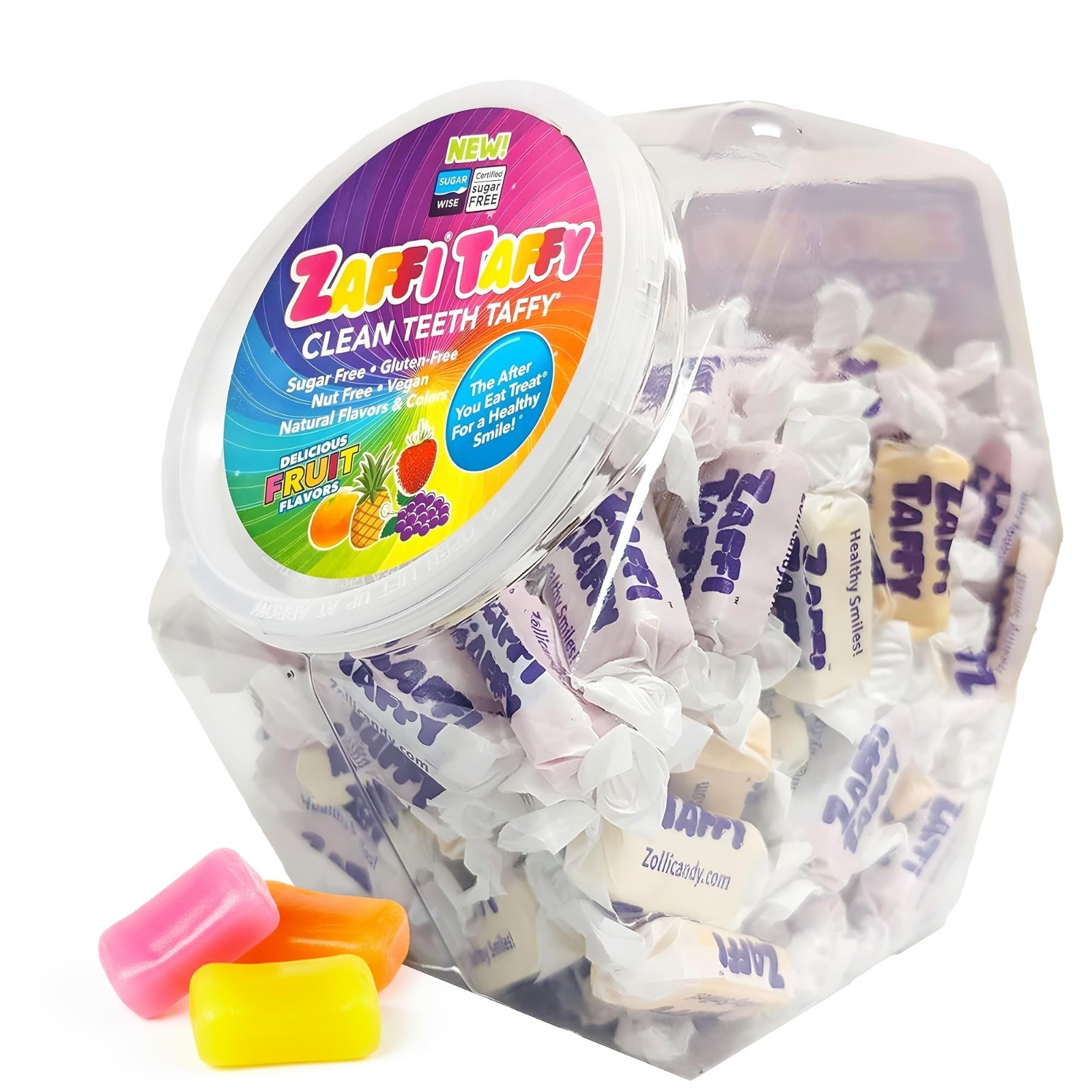 Sugar-Free Keto Taffy Candy – Zollipops Clean Teeth Variety Pack, 32 Oz