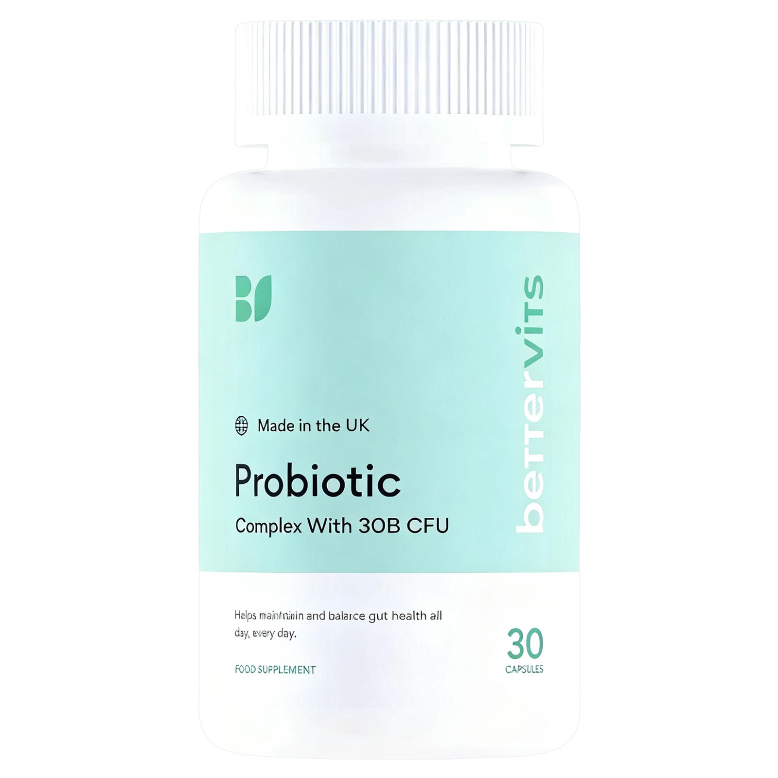 Complex Probiotic Bettervits – Gut Health – 30B CFU – Best Gut Health Supplement