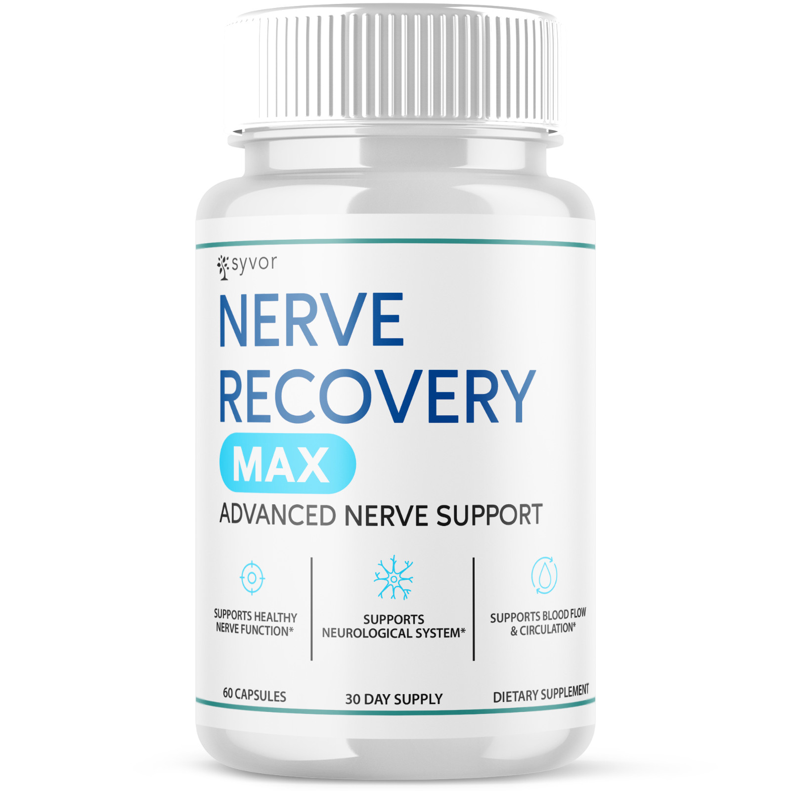 (1 Pack) Nerve Recovery Max Nootropic Formula All Natural Supplement 60 Capsules