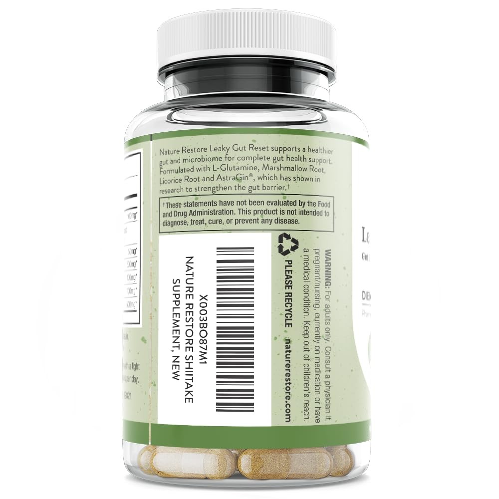 Nature Restore Gut Support Capsules | Marshmallow Root, Licorice, L Glutamine…