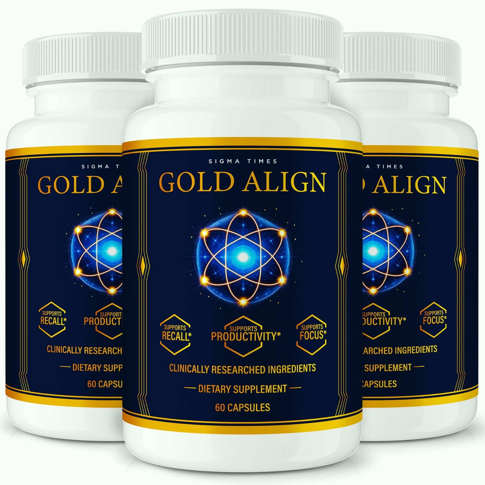 Gold Align Capsules, Official Formula, Brain Health & Memory Support – 3 Pack