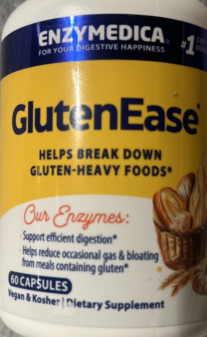 Enzymedica Vitamin Capsule – Break Down Gluten Heavy Foods. 60 Cals. Exp 05/2027