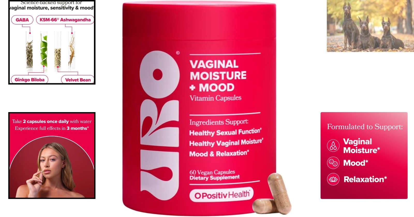 URO Vaginal Moisture & Mood Supplement – Enhances Comfort & Relaxation (60 Caps)