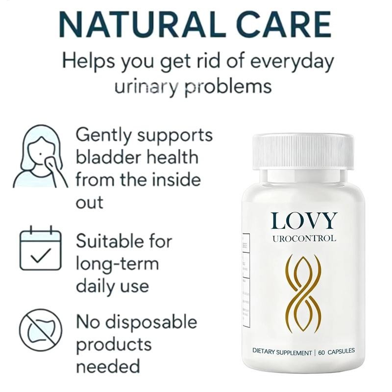 Lovy Urocontrol Capsules, Bladder Health Supplement, Maximum Strength Formula