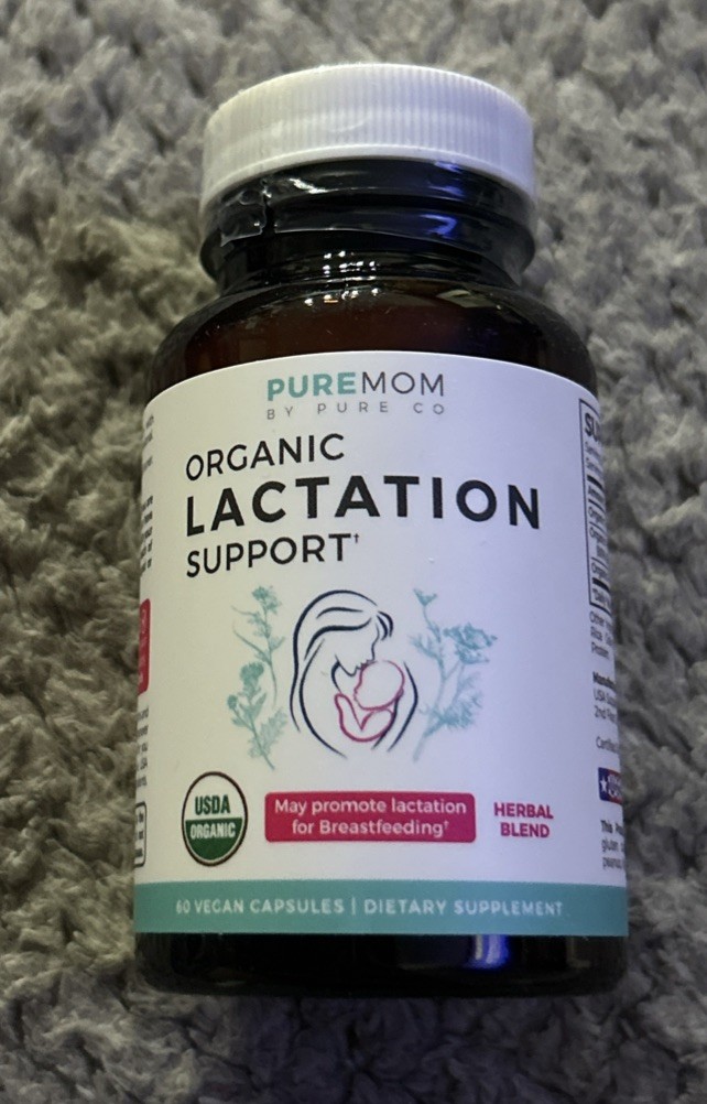 PureMom ~ Organic Lactation Support ~ 60 Caps ~ Sealed ~ 07/2025