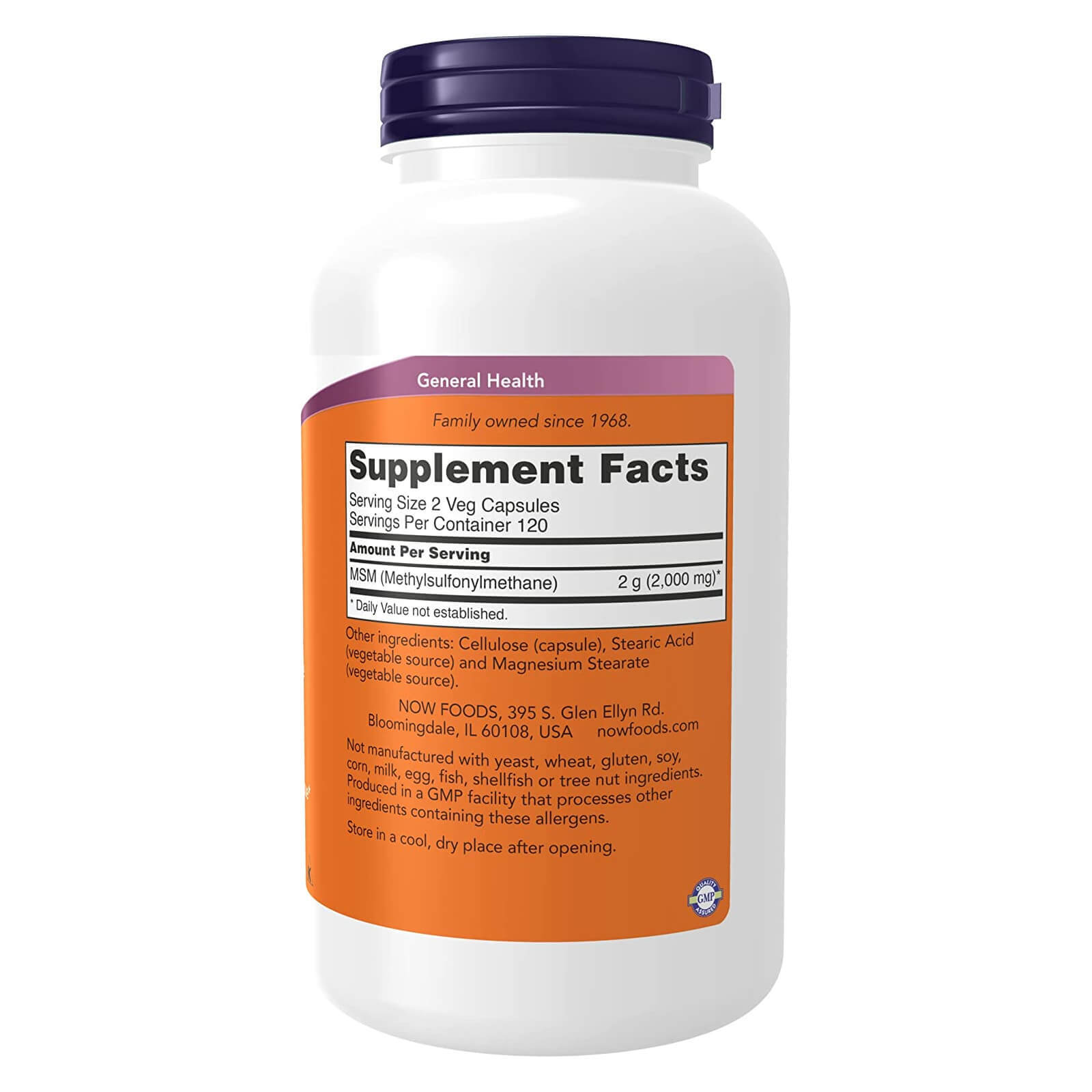 NOW FOODS MSM 1000 mg – 240 Veg Capsules