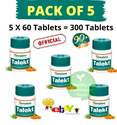 Himalaya TALEKT Tablet Pack of 5 x 60 For Skin health FREE SHIP 2028