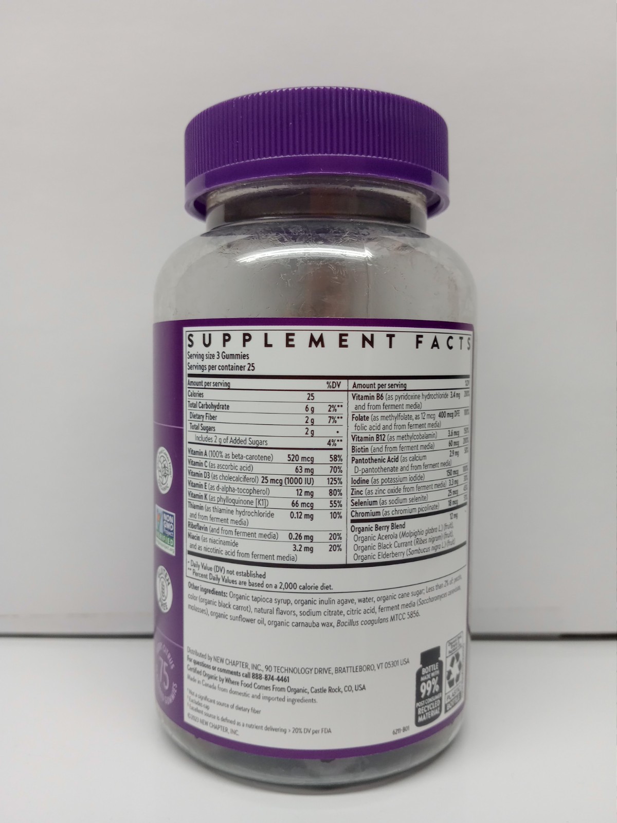 New Chapter Women’s Multivitamin Gummies Berry-Citrus, 75 Gummies Exp. 02/27