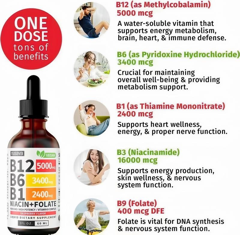 Vitamin B12 Sublingual Vitamin B Complex B 12,Vitamin B12 and B6 Liquid Drops