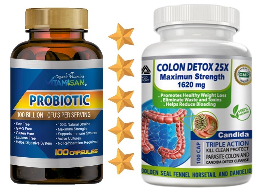 Colon cleanser probiotic detox body Intestinal Cleanse costipation flush colon