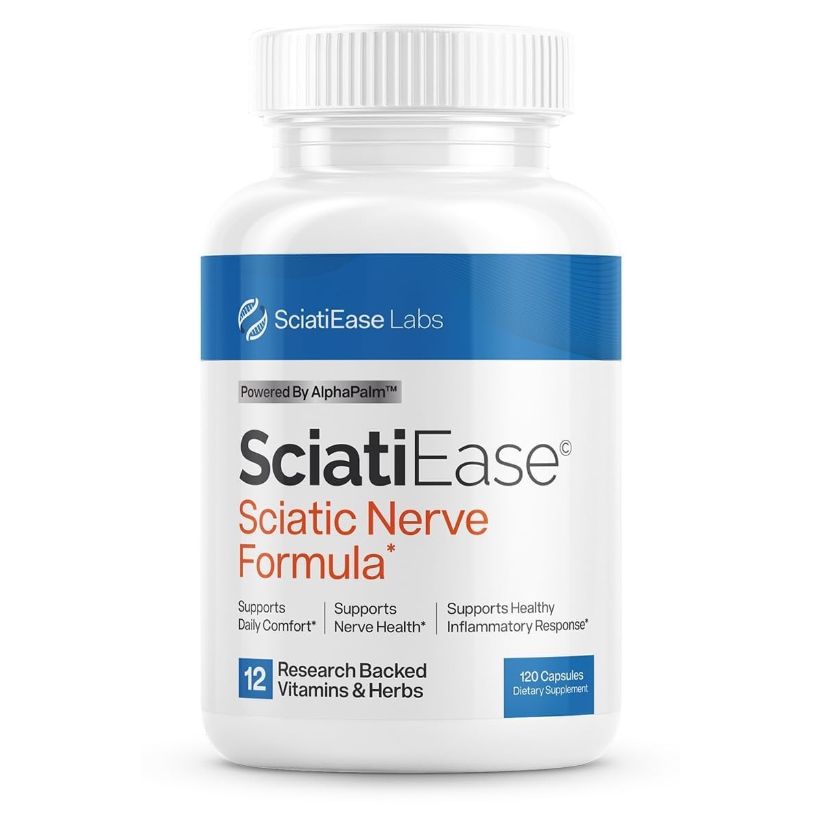 SciatiEase Labs Sciati Ease Sciatic Nerve Formula 300mg – 120 Capsules