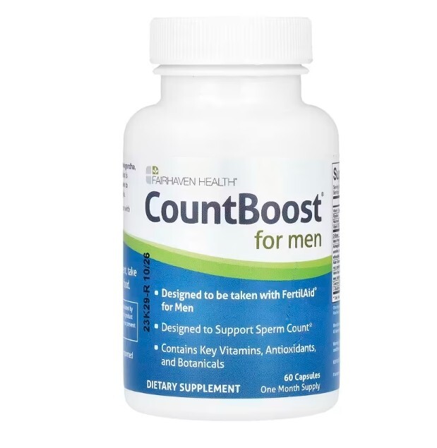Count Boost for Men, 3 PACK, Support Sperm Count Fertility, 60 caps (180 total)